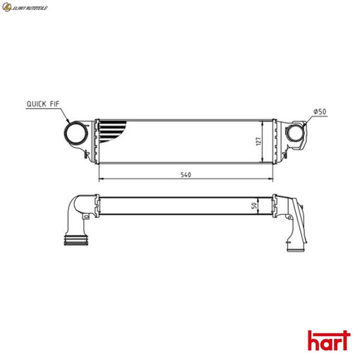 Intercooler 612 718 for - 612,